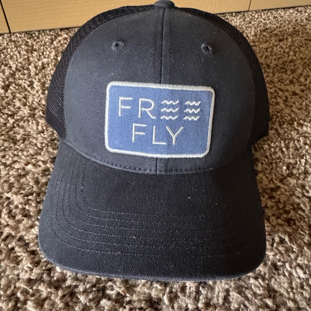 NWT Free Fly Wave Trucker Hat, Deep Blue